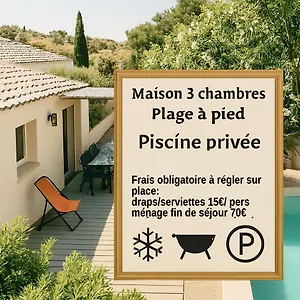 Villa Privé, A Pied Piscine, Parking 2 Voitures, 3 2 Sdb, Sainte-Maxime